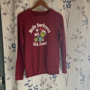 Life Is Good Maroon Graphic Long Sleeve Tee
